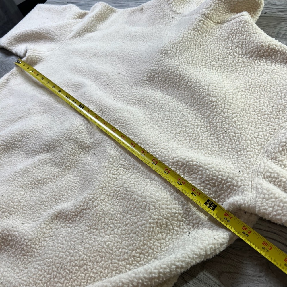 The North Face Pullover Womens XL Cream Dunraven Sherpa Fleece Snap quarter J99 - Picture 5 of 7